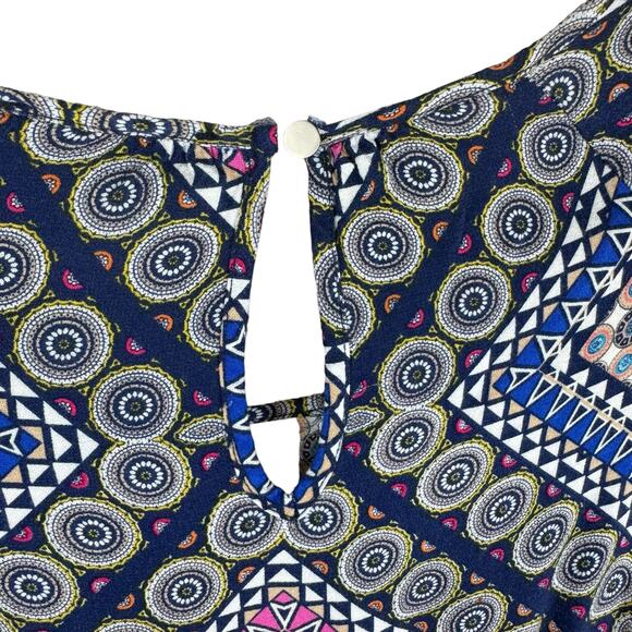 Renee C. Multicolor Lightweight Lined 3/4 Balloon Sleeve Mini Dress USA Size L - Picture 6 of 9